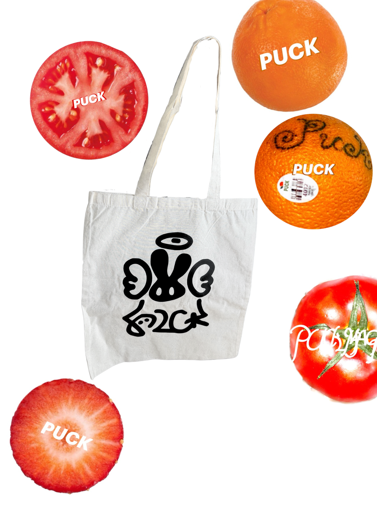 PUCK Merch - Tan tote bags