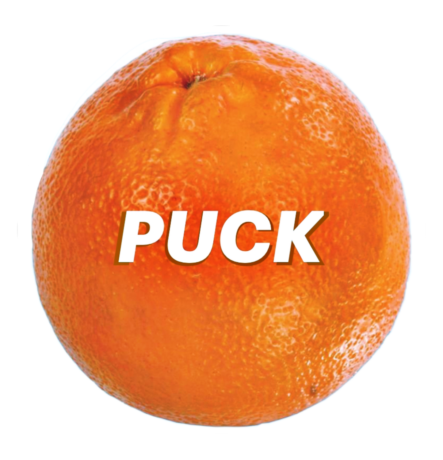 PUCK orange sticker