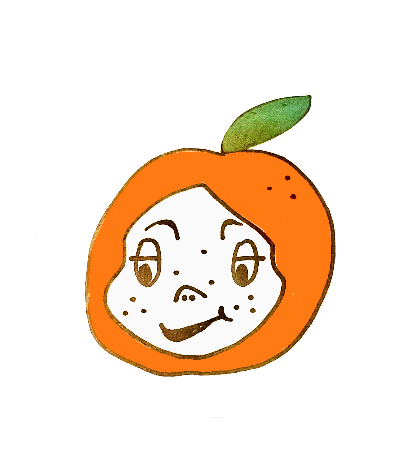 ORANGE Apple Mascot