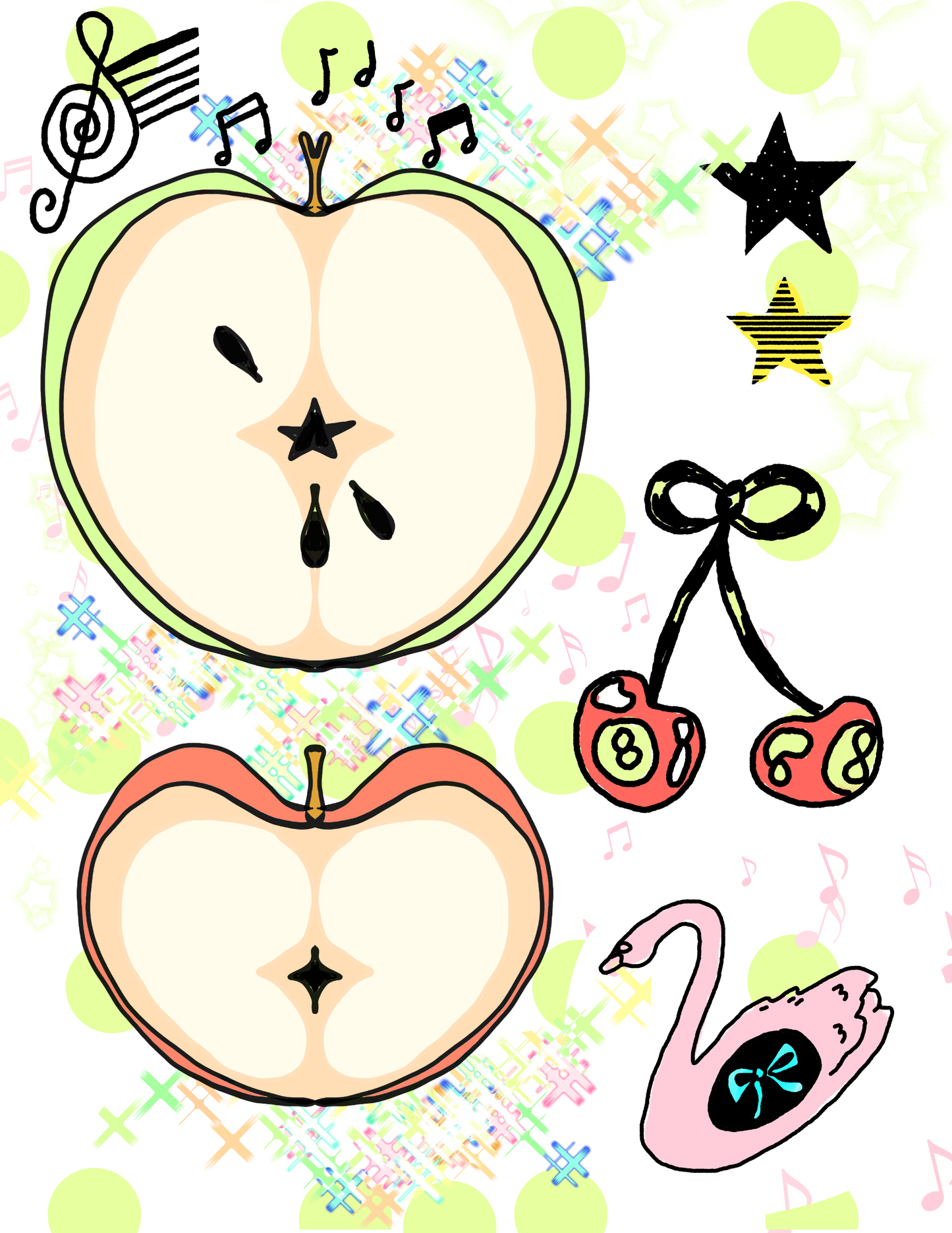 Tattoo ticket/ flash download apple fruit