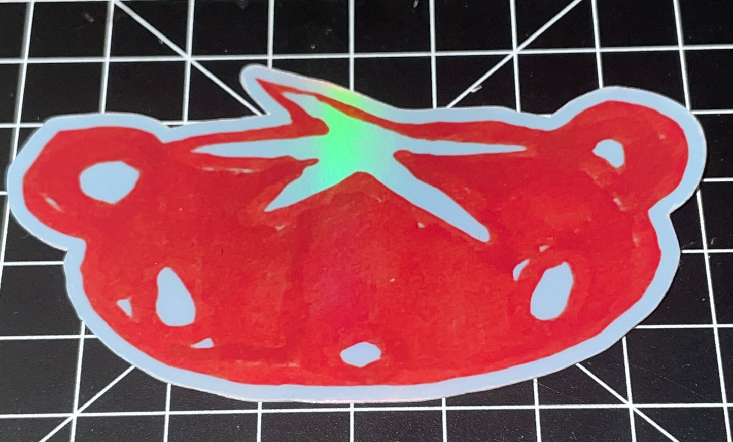 4” holographic star bear sticker