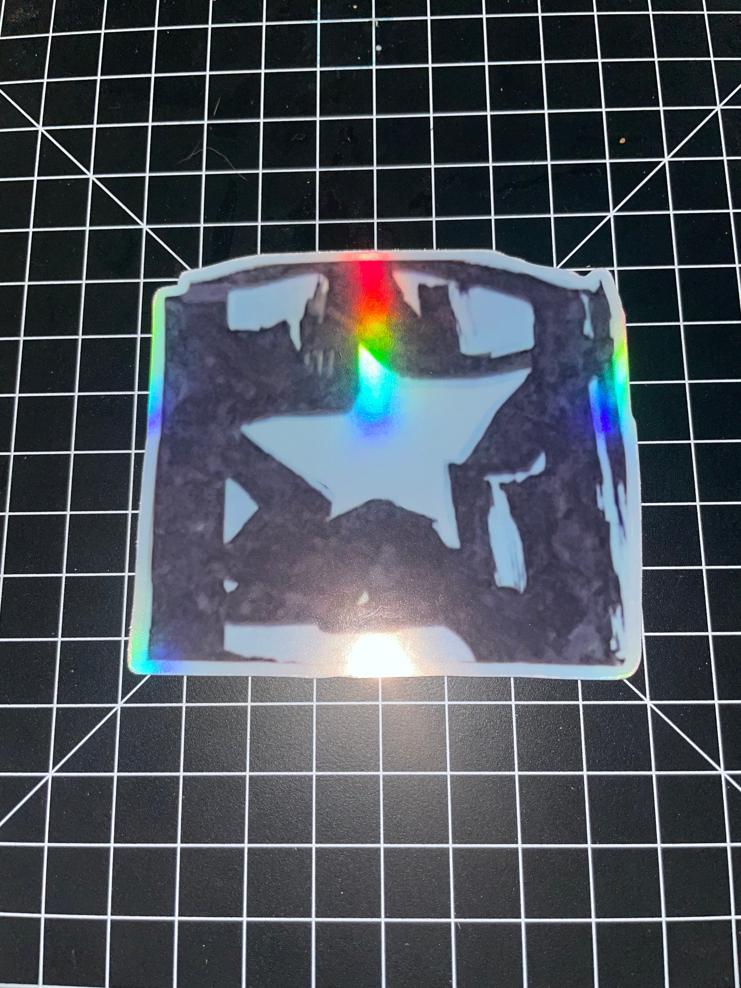 4” holographic star sticker