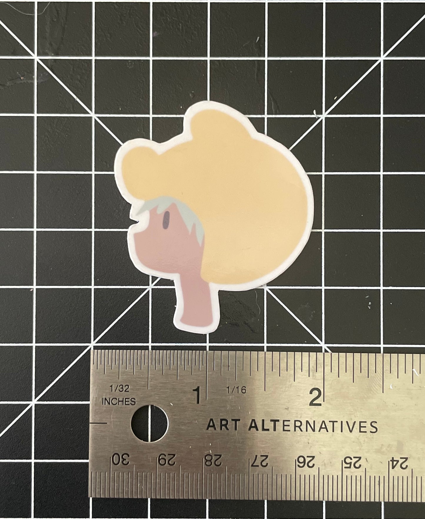 2” nail bear hat sticker