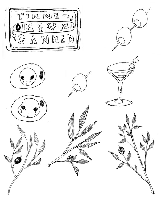 Tattoo ticket/ flash download Olive fruit