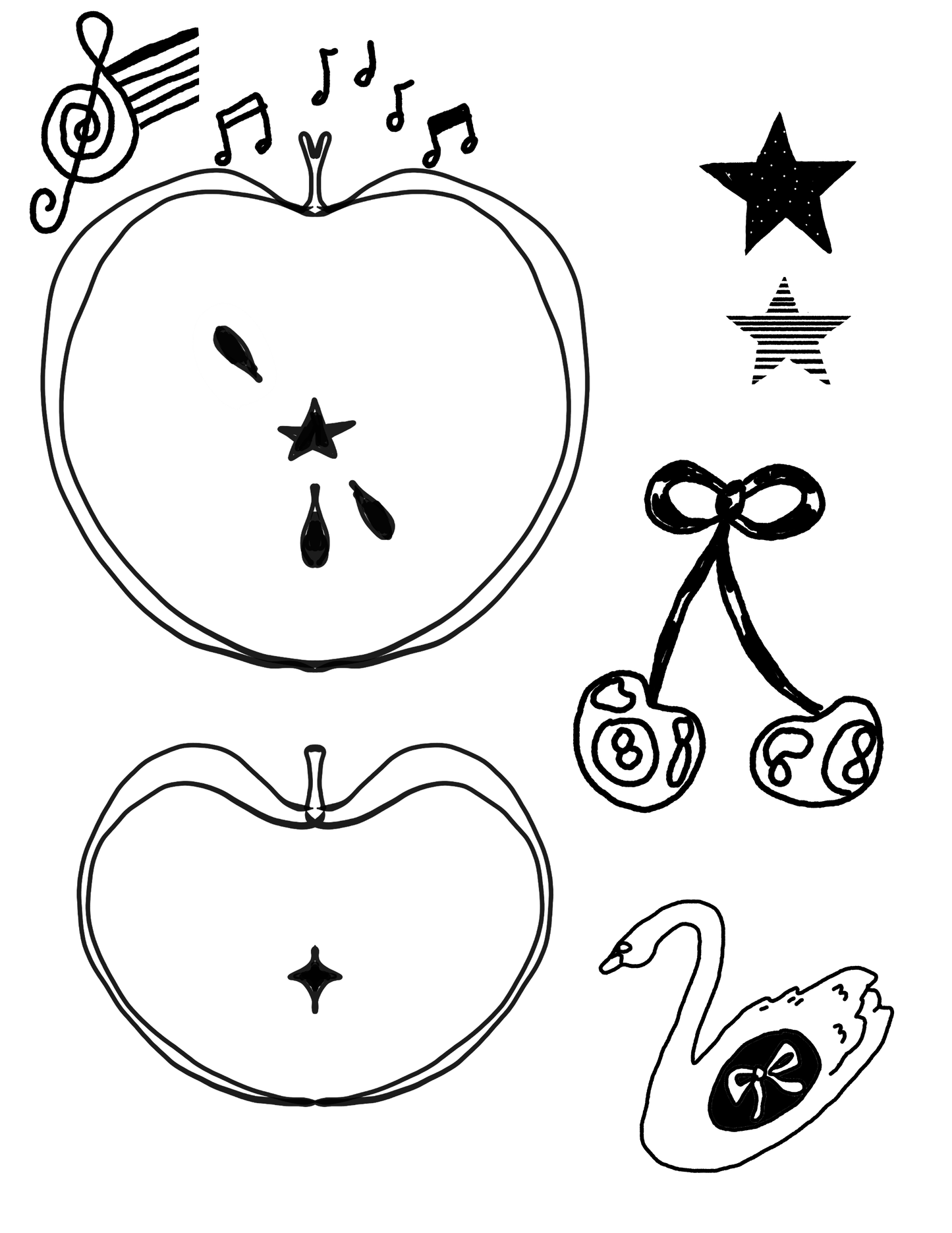 Tattoo ticket/ flash download apple fruit